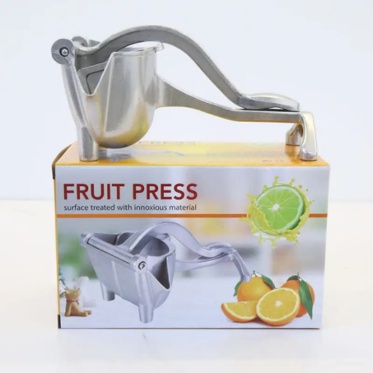 Manual metal citrus press