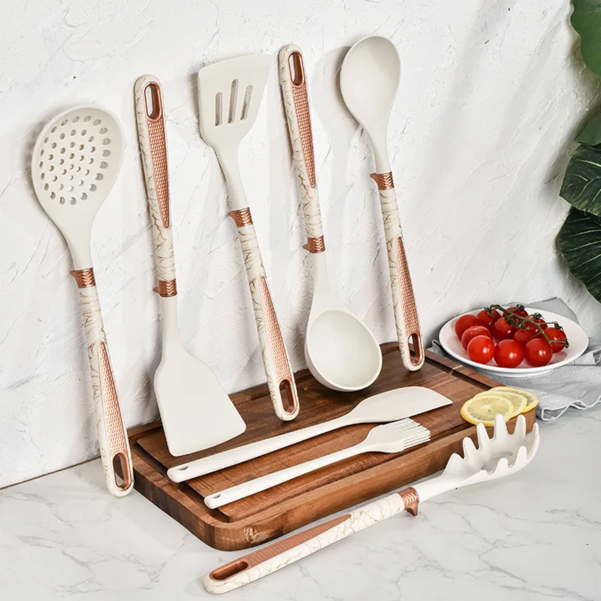 16 piece Silicone kitche  spoon and knife set
