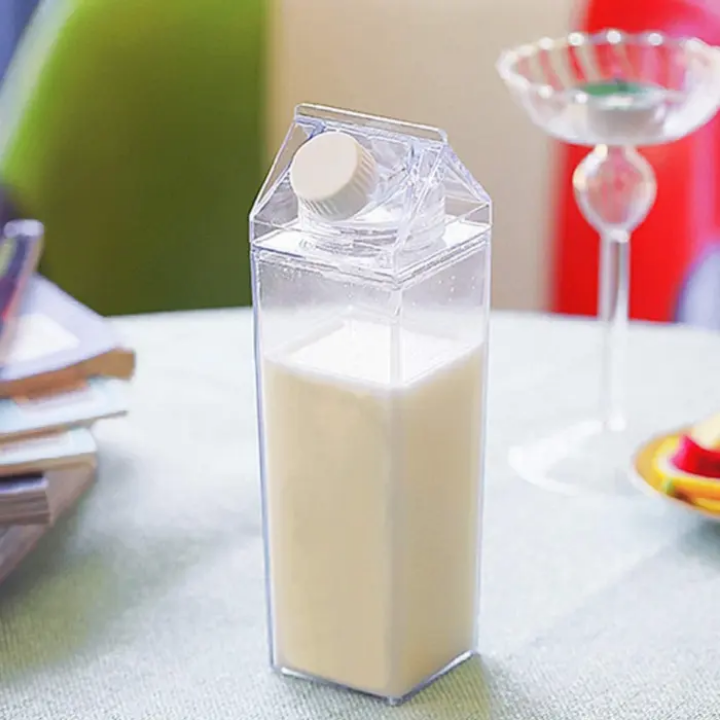 Acrylic milk carton Bottles