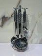 HR 904 Stainless steel cooking spoons set with hanger
