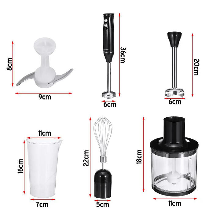 4 in 1 Sokany immersion blender set WK-1710-4