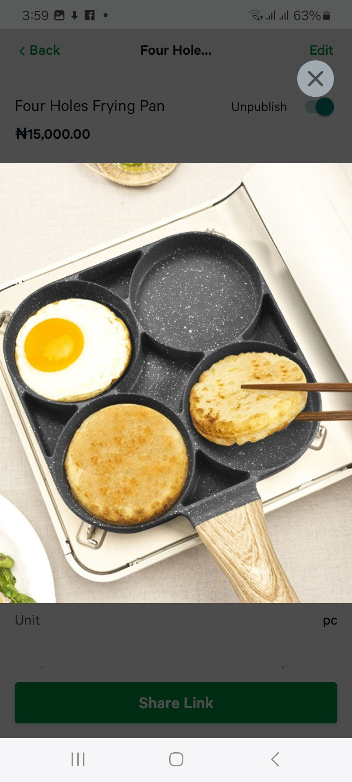 Four Holes Frying Pan
