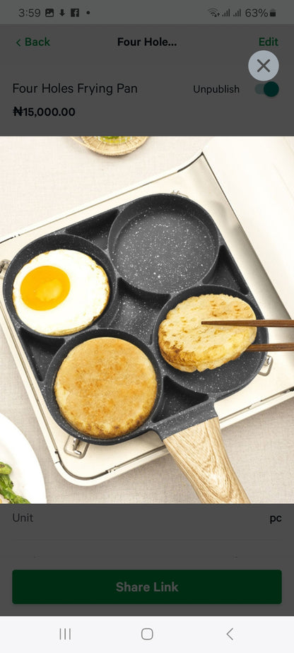 Four Holes Frying Pan