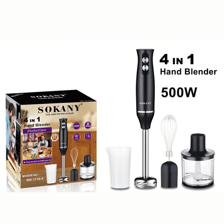 4 in 1 Sokany immersion blender set WK-1710-4