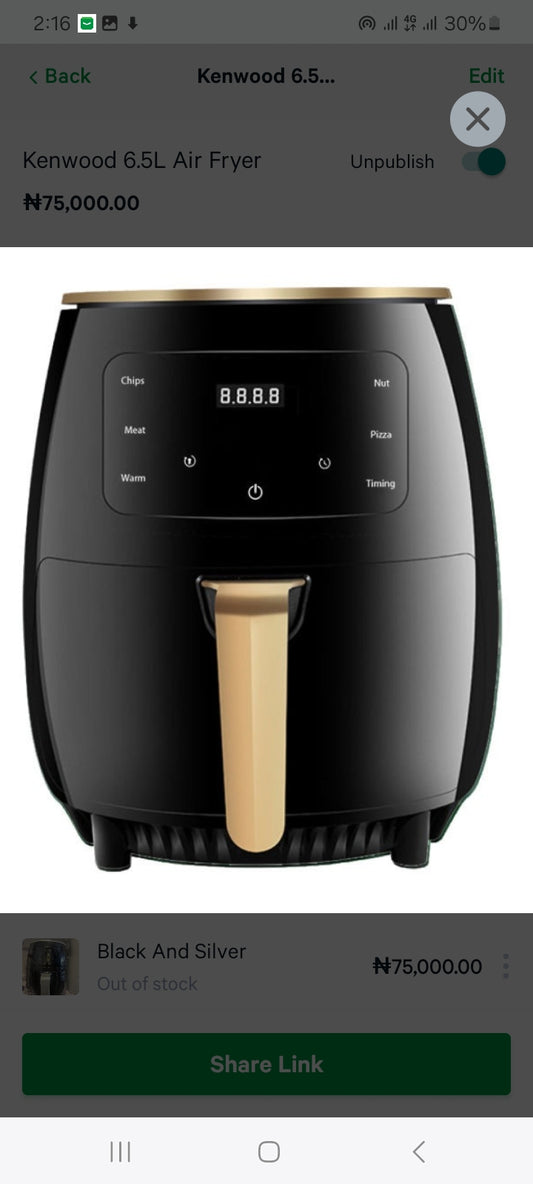 Kenwood 6.5L Air Fryer