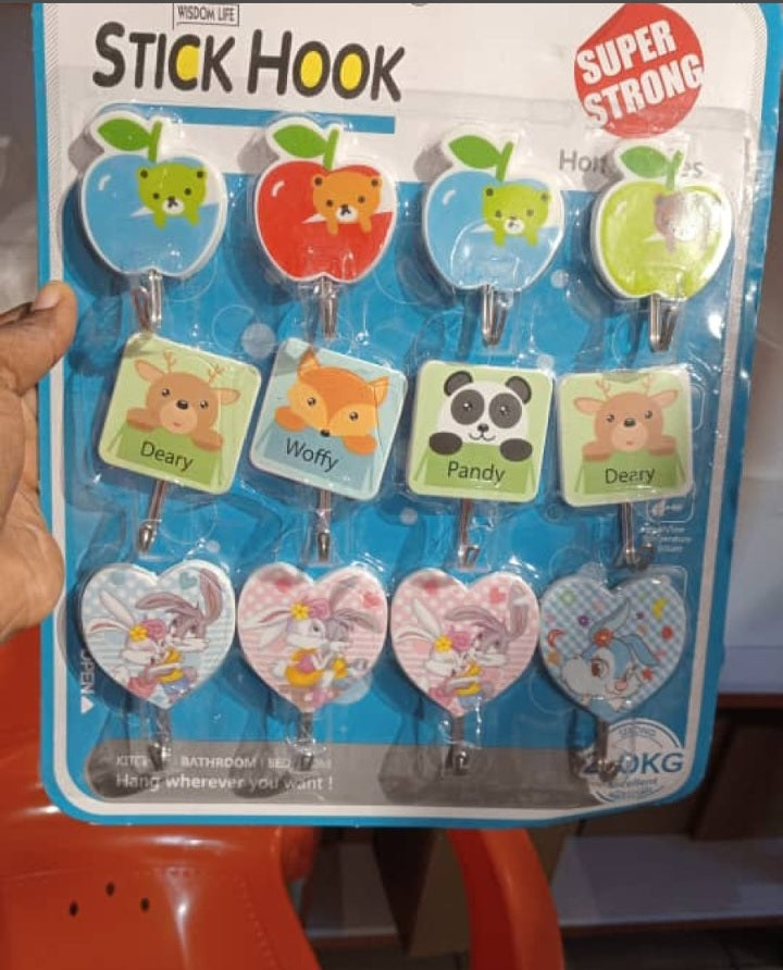 Character Sticker Hook Set