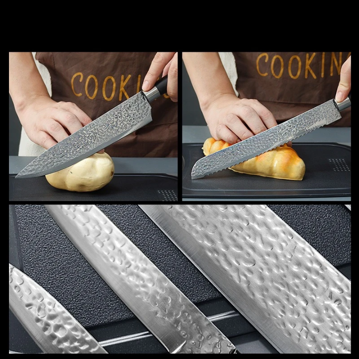 New design silicone spoons and knives set with chopping board