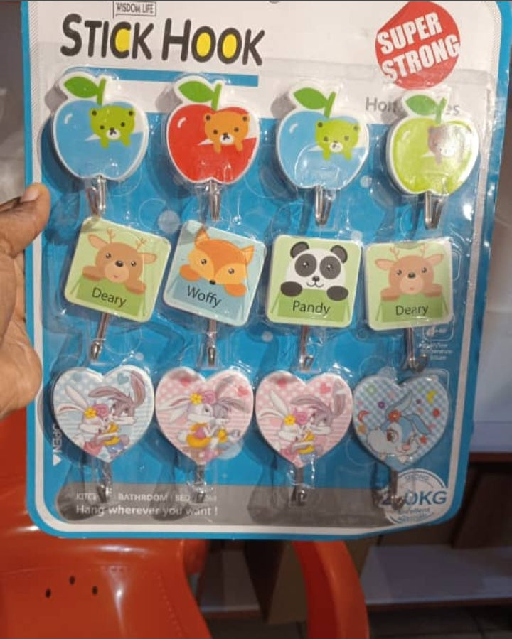 Character Sticker Hook Set