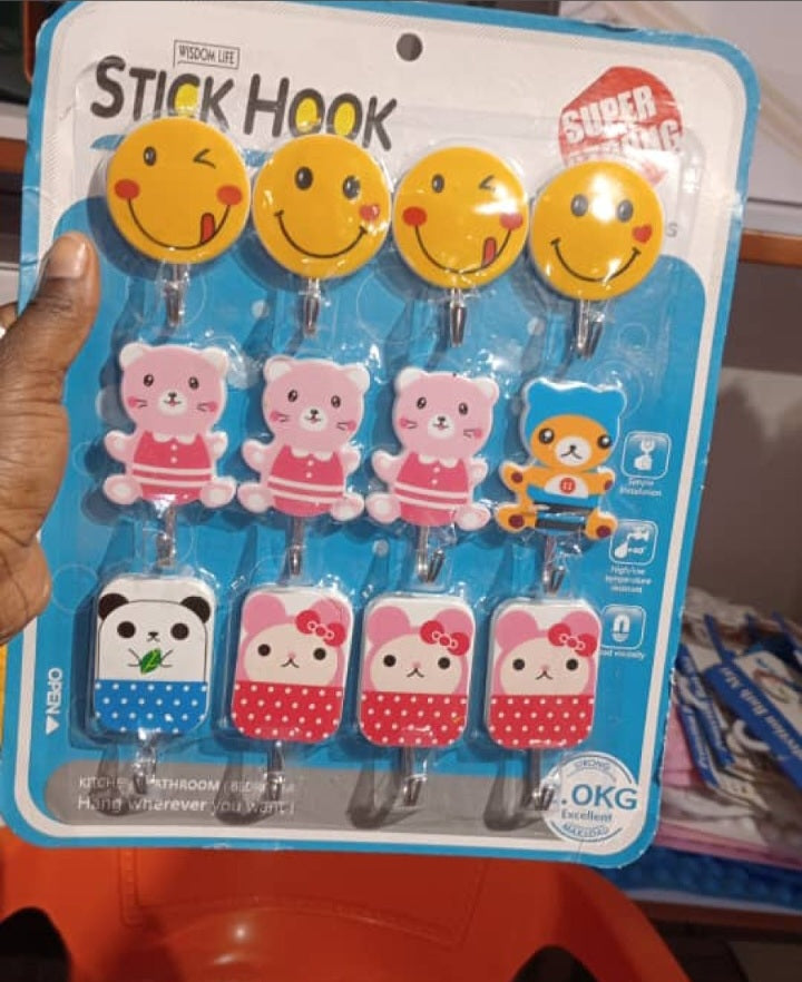 Character Sticker Hook Set