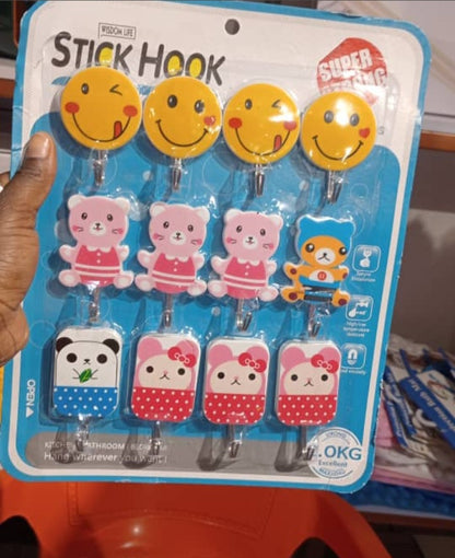 Character Sticker Hook Set