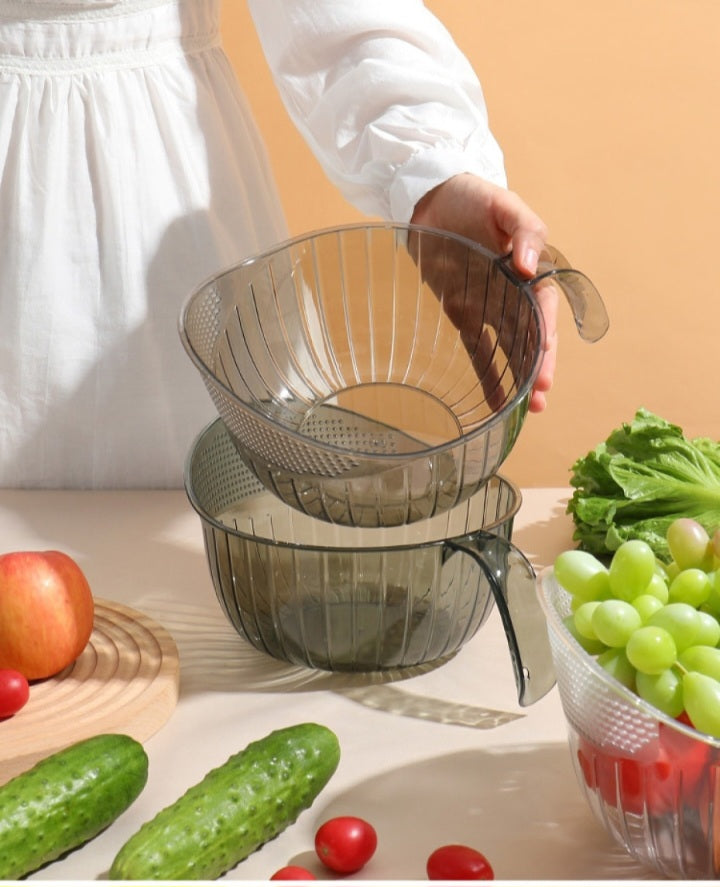 Acrylic straining bowl