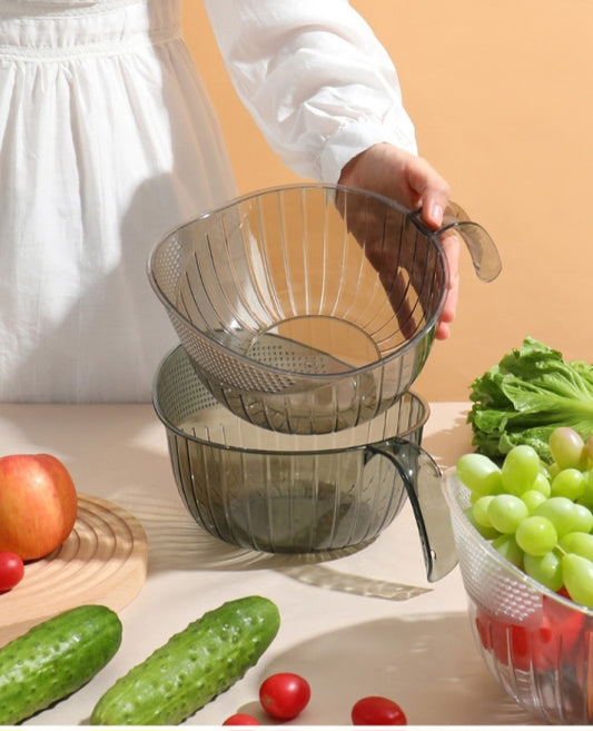Acrylic straining bowl