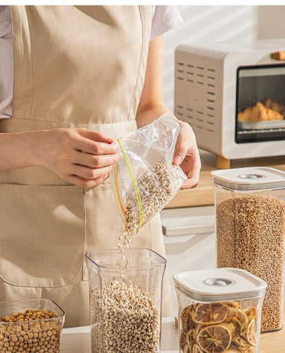 Square Acrylic Sealed Cereal Jar