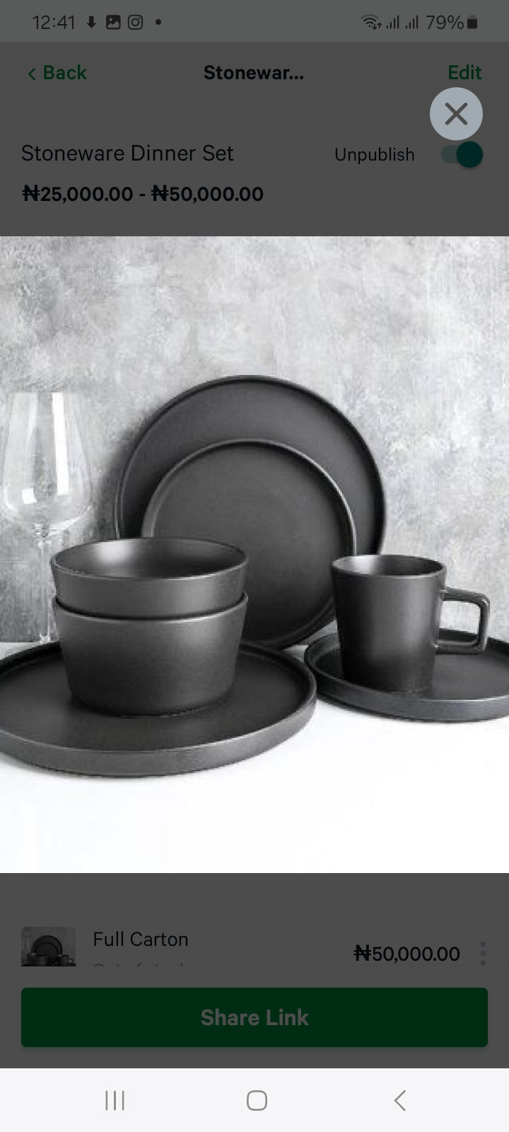 Stoneware Dinner set YL16-1047