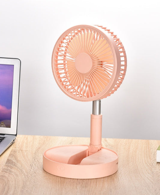 Foldable USB Chargeable  fan with Telescopic Rod