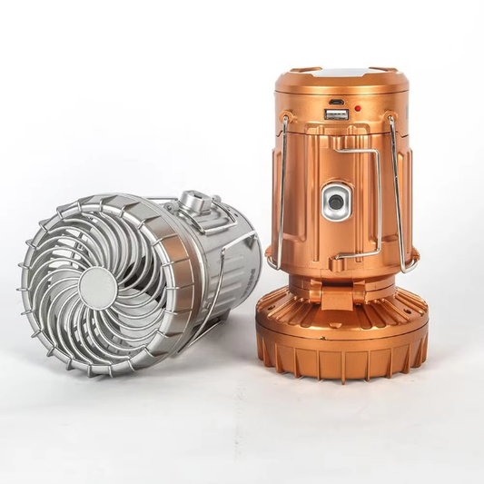 solar charging Camping Light with fan