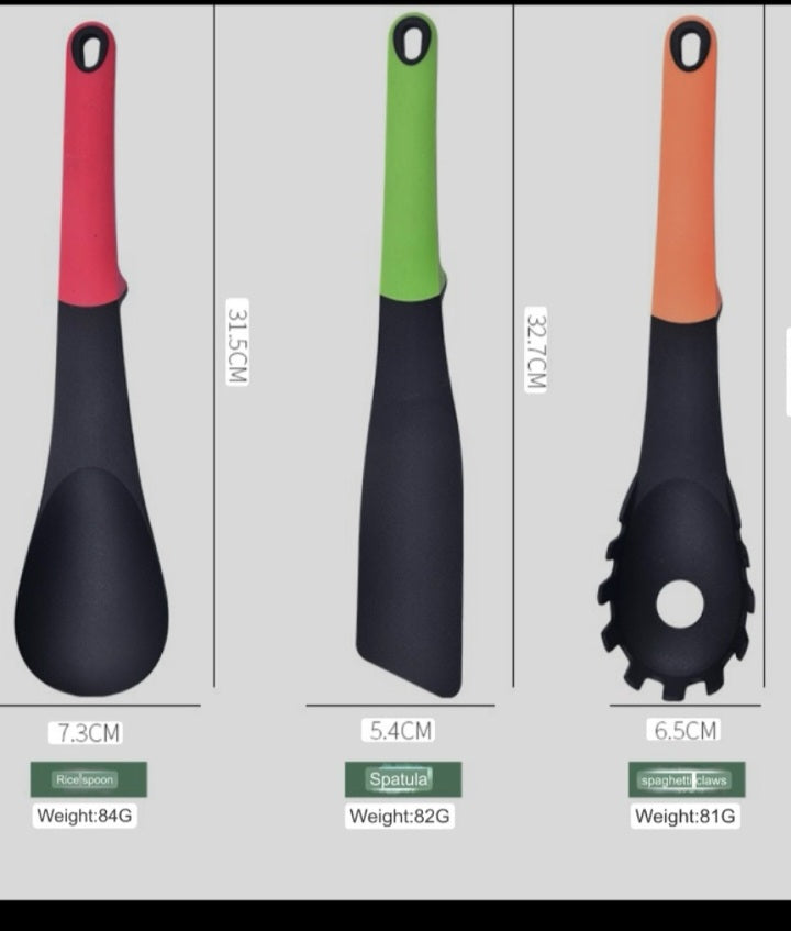 Plastic 6 Piece Cooking spoon set