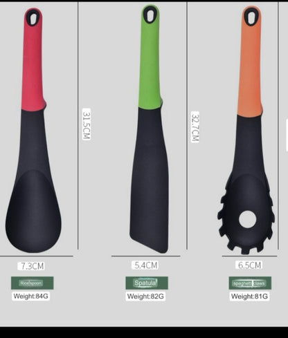 Plastic 6 Piece Cooking spoon set