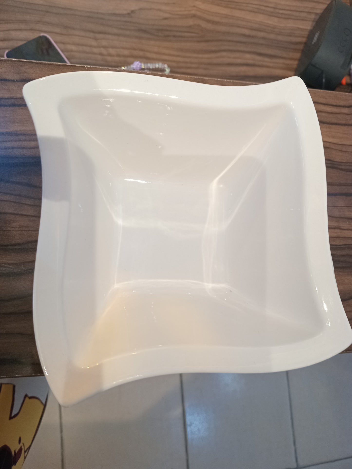 Ceramic Square White Bowl