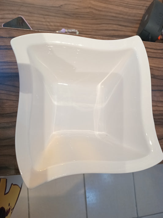 Ceramic Square White Bowl