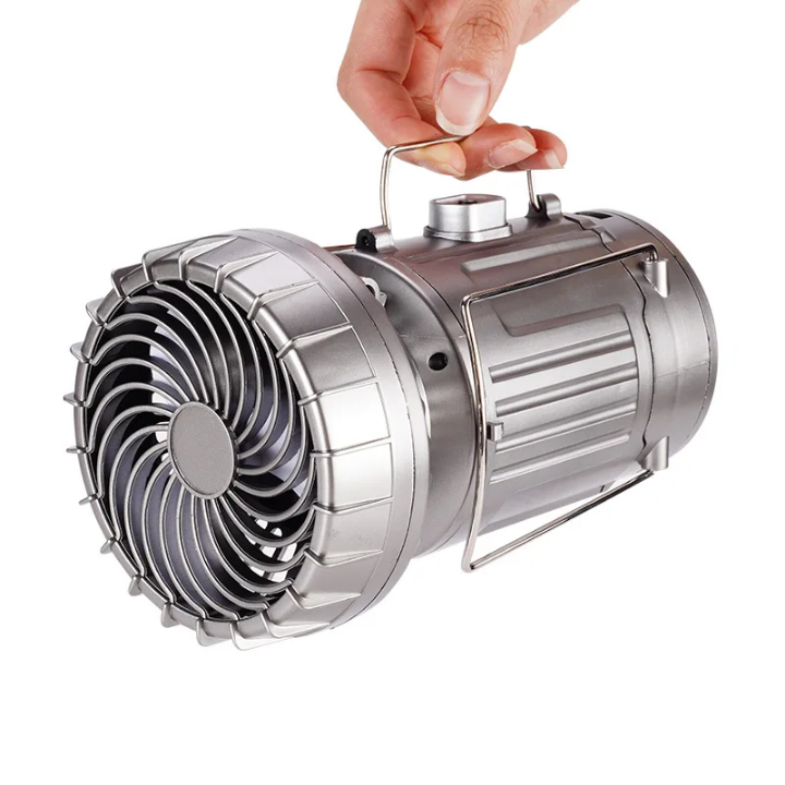 solar charging Camping Light with fan