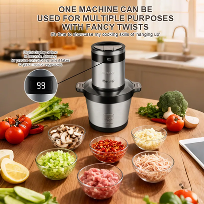 New 1,500 watts digital display 8L Sokany Electric Meat Grinder and Multipurpose food Processor with Sleek design. 6049