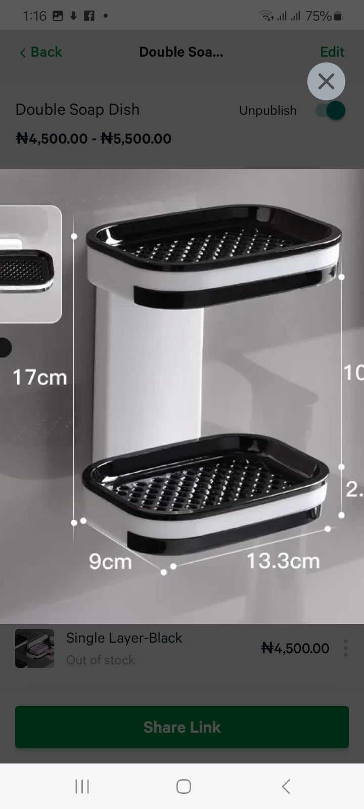 Double Soap Dish