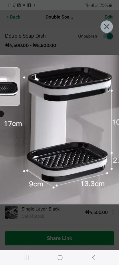 Double Soap Dish