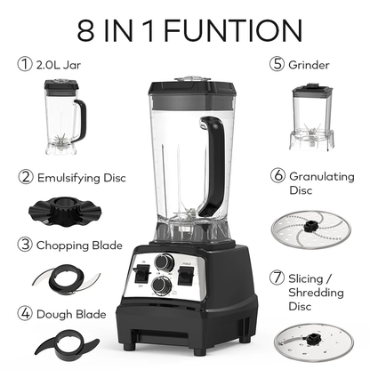 3 in 1 household blender and food processor set with 2L blender jar. 2000watts