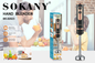 600 Watts Sokany Four blade Hand Held Immersion blender Food Processor 02023