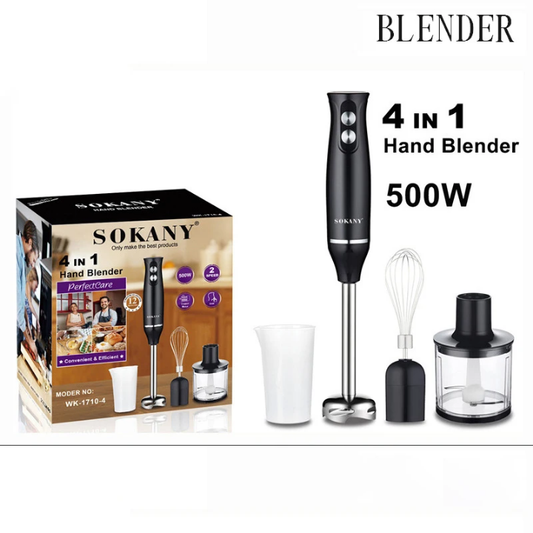 4 in 1 Sokany immersion blender set WK-1710-4