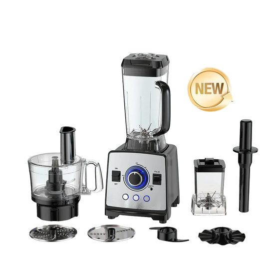 3 in 1 blender and food processor with accessories for choppng, slicing, mixing and mincing. With 2L BLENDER JAR. 2000W