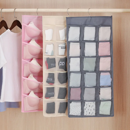 Double Sided Hanging Underwear Organizer Bag