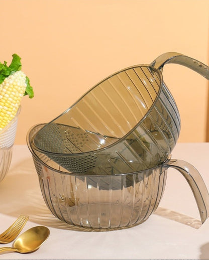 Acrylic straining bowl