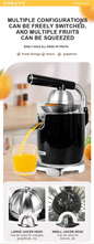 Sokany High yield Stainless Steel Electric Citrus Juicer 01019