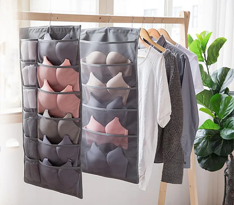 Double Sided Hanging Underwear Organizer Bag