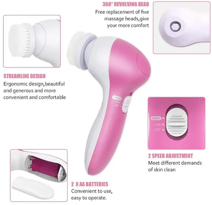 Electric 5 In 1 Facial Cleaning Instrument