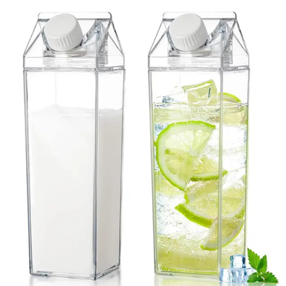 Acrylic milk carton Bottles