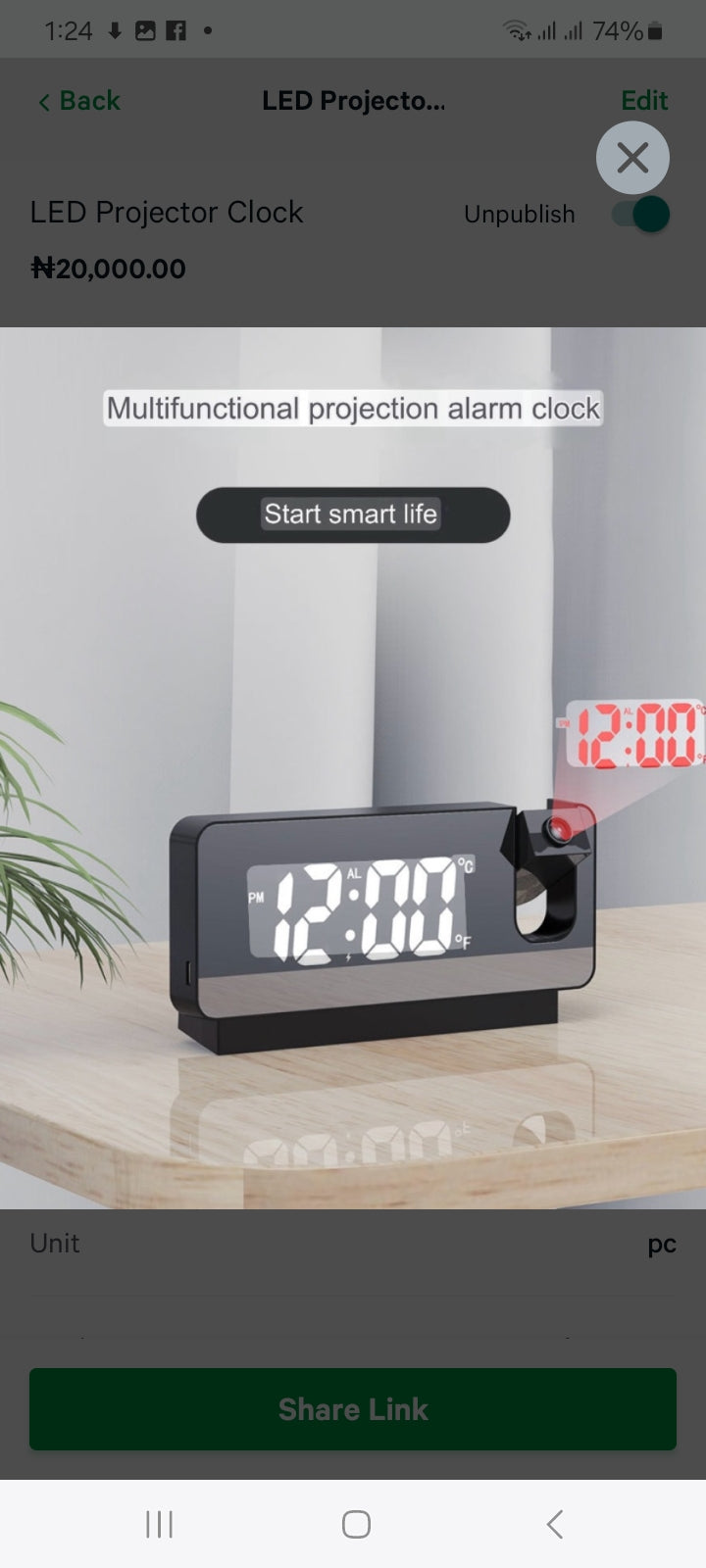 LED Projector Clock