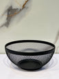 Round black Mesh fruit basket