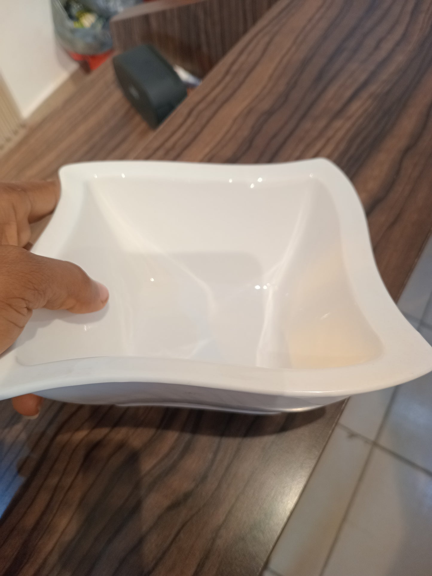 Ceramic Square White Bowl