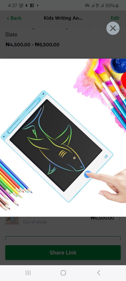 Kid's Writing And Drawing Slate