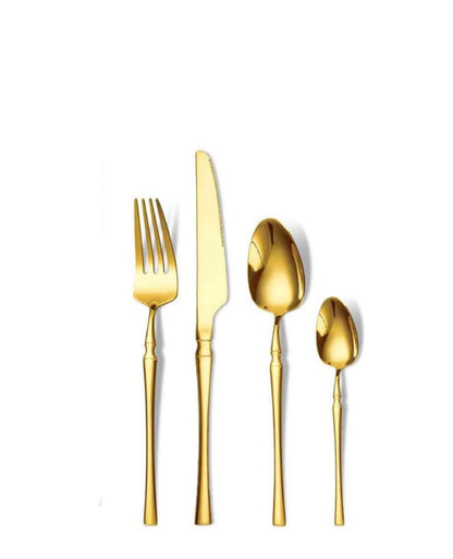 24 Piece Gold Cutlery Set 2