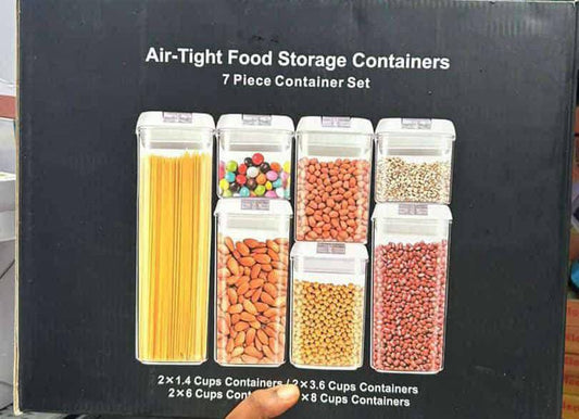 Air-Tight Food Storage Container 7 Piece Container Set