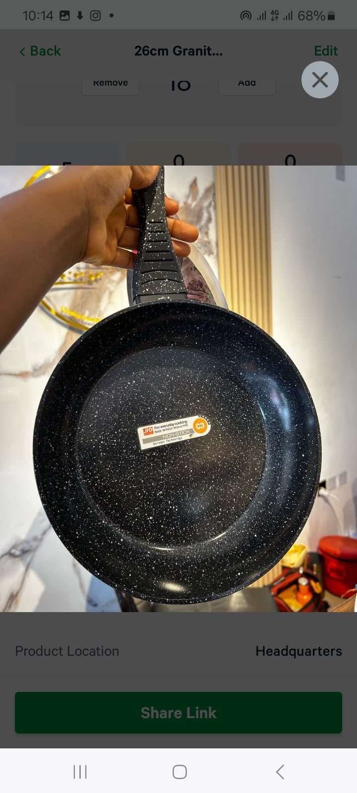 26cm granite coated fry pan