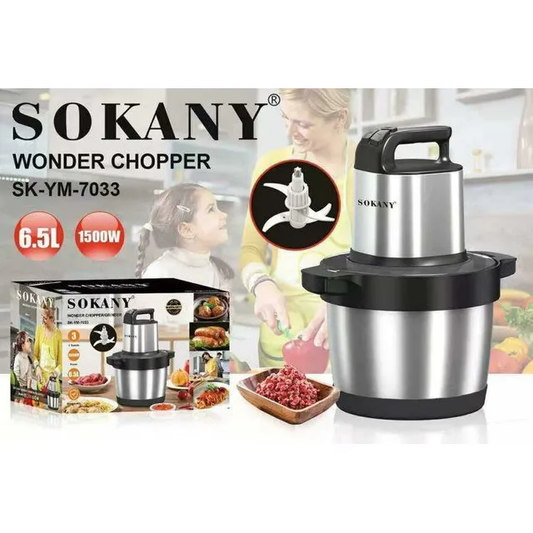 6.5L Sokany Multipurpose food Processor,  Meat Grinder and Yam pounder. 1,500watts