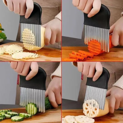 Stainless steel wavy knife