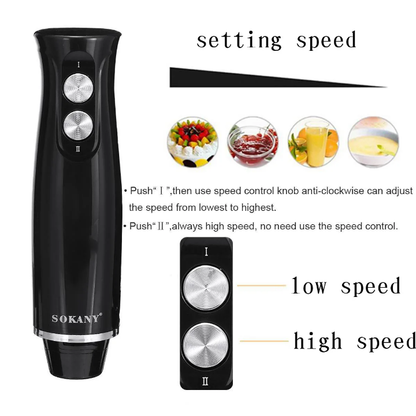 4 in 1 Sokany immersion blender set WK-1710-4
